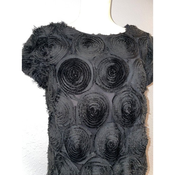 Ali Ro Women’s Vintage Silk 3D Applique Cocktail Dress size 8 Shift Whimsigoth - Picture 3 of 11